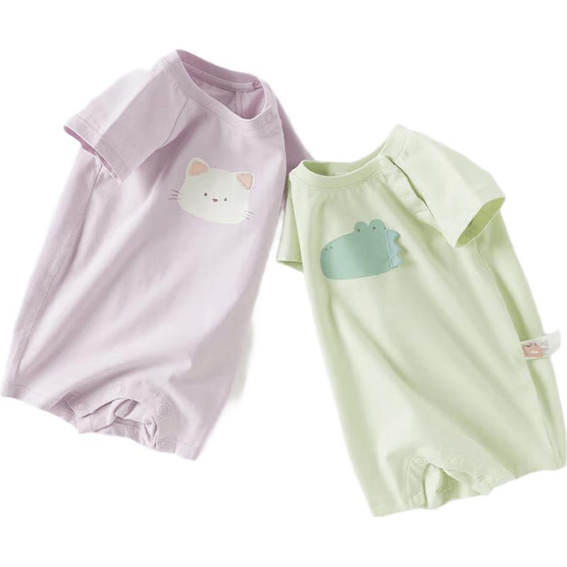 DAVE&BELLA Baby Boys' Short-Sleeve Summer Romper