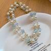 European and American Pearl Beaded Necklace, Simple and Exquisite Collarbone Chain, Light Luxury and High-end Versatile Necklace