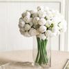 Искусственные цветы камелии с 27 головками, букет пионов и роз, цветок невесты для свадьбы, вечеринки, офиса, украшения дома