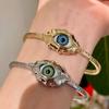 Silver Exaggerated Open Bangle Metal Geometric Cuff Bangles Demon's Eye Bracelets Girls Gift