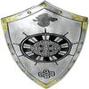 Круглый стол короля Артура, средневековый рыцарь-тамплиер, щит, серебро