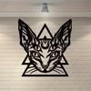 1pc Sphynx Cat Metal Wall Art - Gothic Indoor Decoration, Hairless Cat Design for Unique Room Décor, Perfect Wall Art Gift