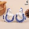 1 Pcs/Pair Year Of The Horse 2026 Porcelain Horse Figurine Ceramic Horse Miniature Adornment Home Decor Art Craft Collection Gift