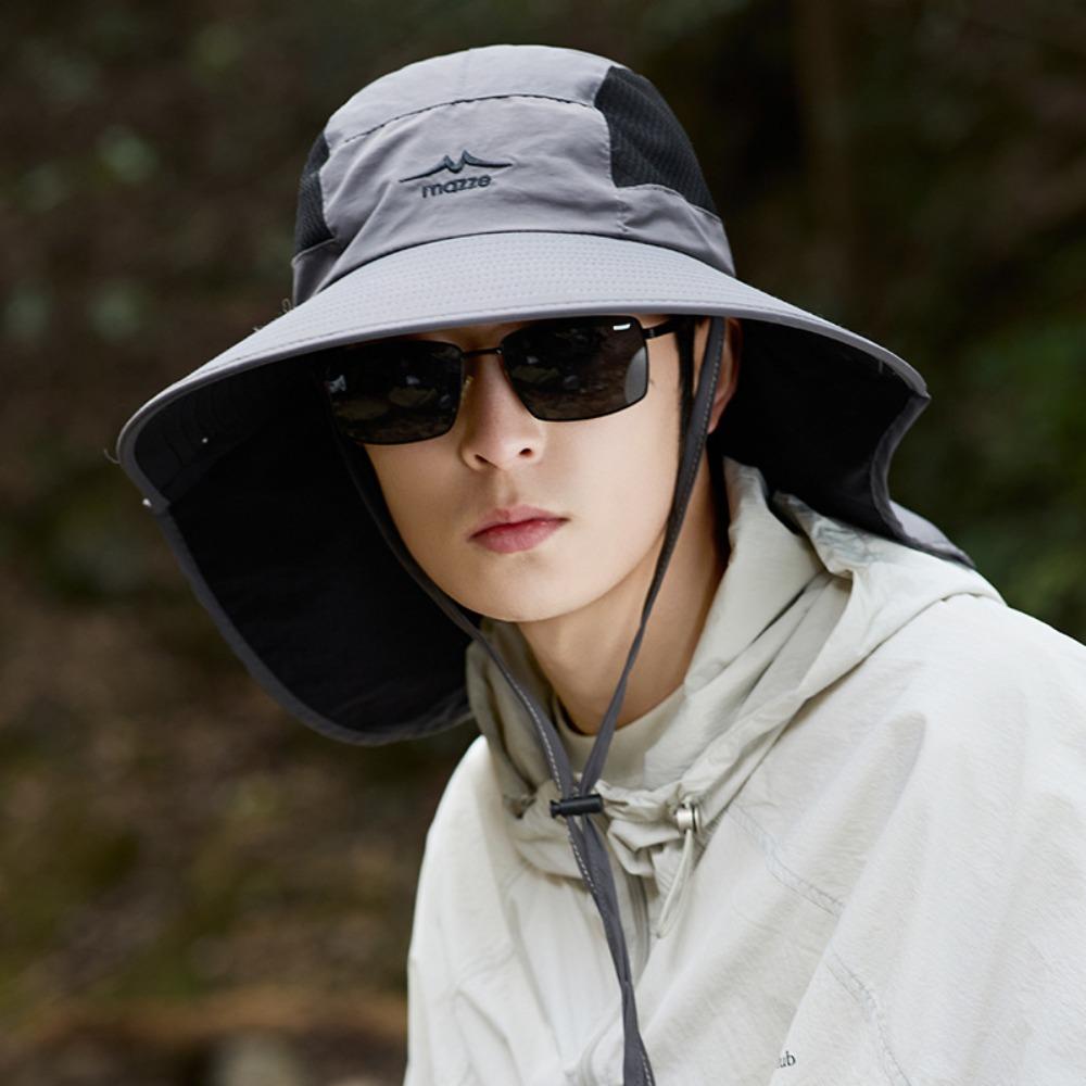 Mesh Outdoor Sun Hat Sunscreen Male Fisherman Cap Breathable Foldable Bucket Hat Women