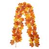 5.7FT Fall Maple Leaf Garland Artificial Autumn Foliage Garland Harvest Hanging Vine Garland Decoration with Sunflowers for Thanksgiving Fireplace