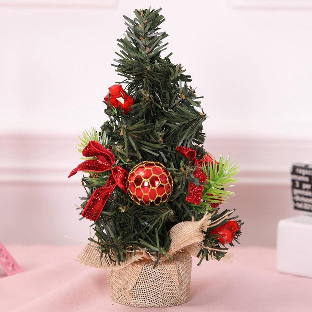Mini Table Top Christmas Tree Small Desk Xmas Tree Party Ornament Decorated Tree