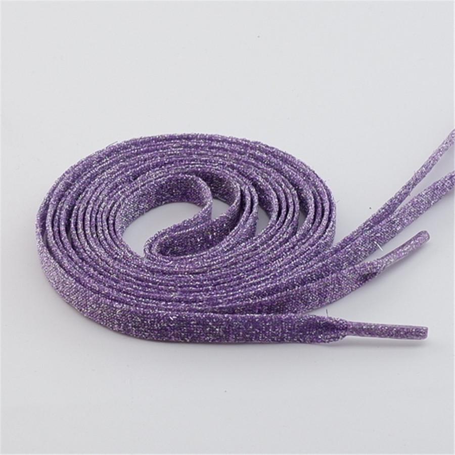 Двухслойные шнурки Starry Sky Gold & Silver с серебряными точками - блестящий ажурный вязаный дизайн