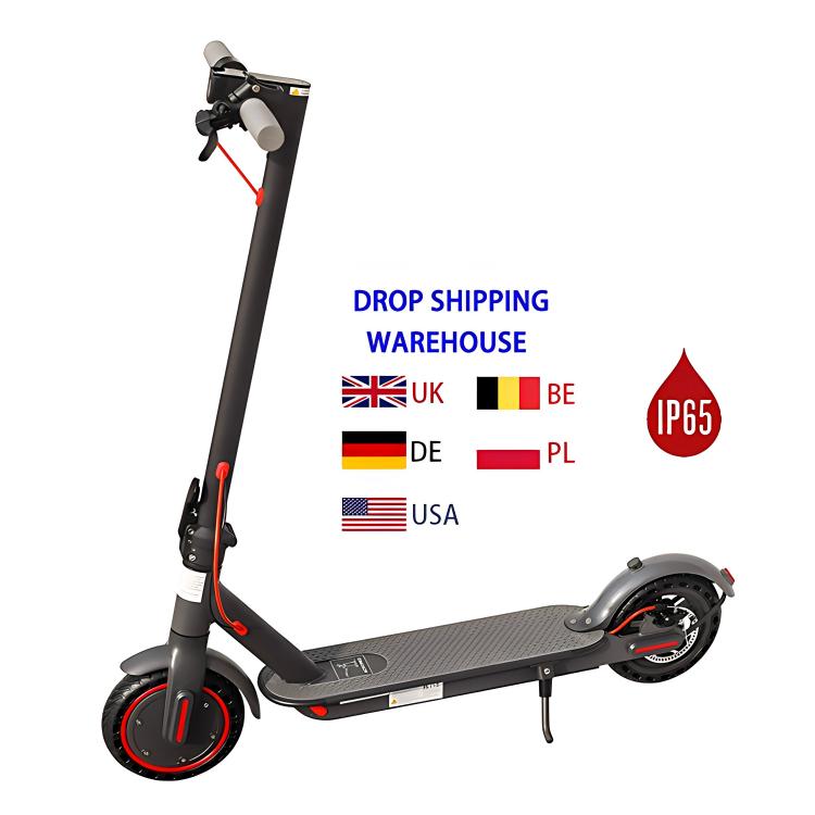 Duty Free 350W Foldable Electric Scooter 8.5 Inch Solid Tire IP65 Waterproof Adult Escooter Germany Local Warehouse