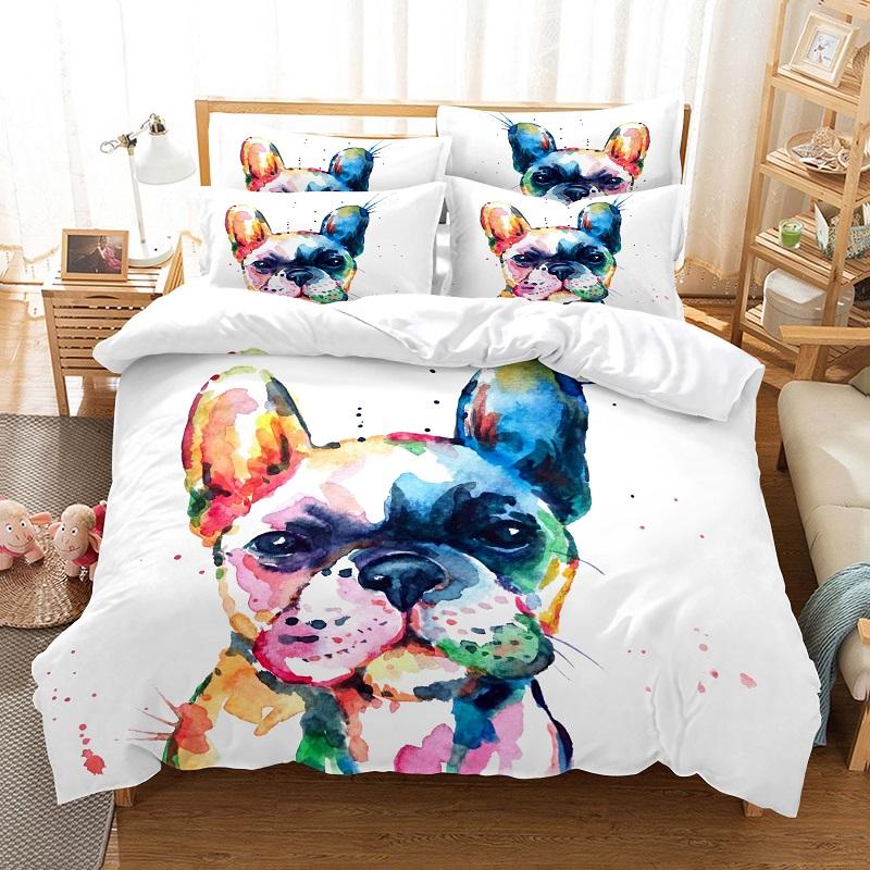 228x228 Dekbedovertrek 3D Print Color Watercolor Duvet Cover Pillowcases 2/3 Pcs Comforter Bedding Sets 100% Cotton Ropa De Cama
