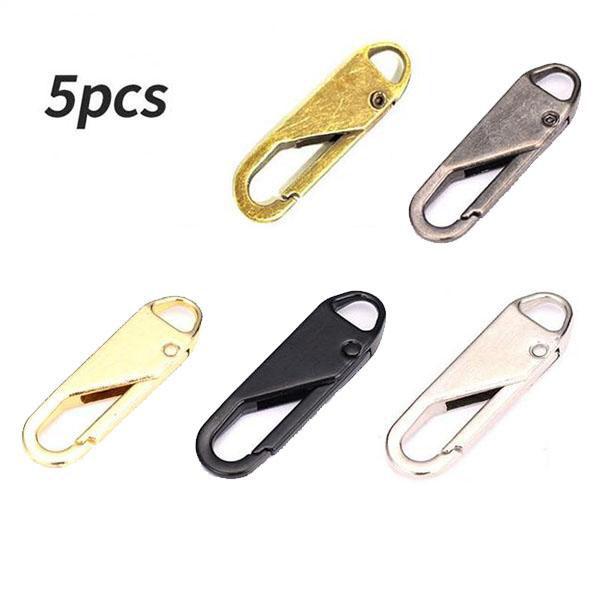 5 шт. металлическая застежка-молния, сменный съемный бегунок, комплект для ремонта застежки-молнии для одежды, куртки, рукоделия, шитья, головки молнии