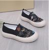 2024 Spring New Loafers Canvas Women's Shoes Lazy One-pedal Platform Fisherman Shoes Fashion Casual Cloth Shoes Women