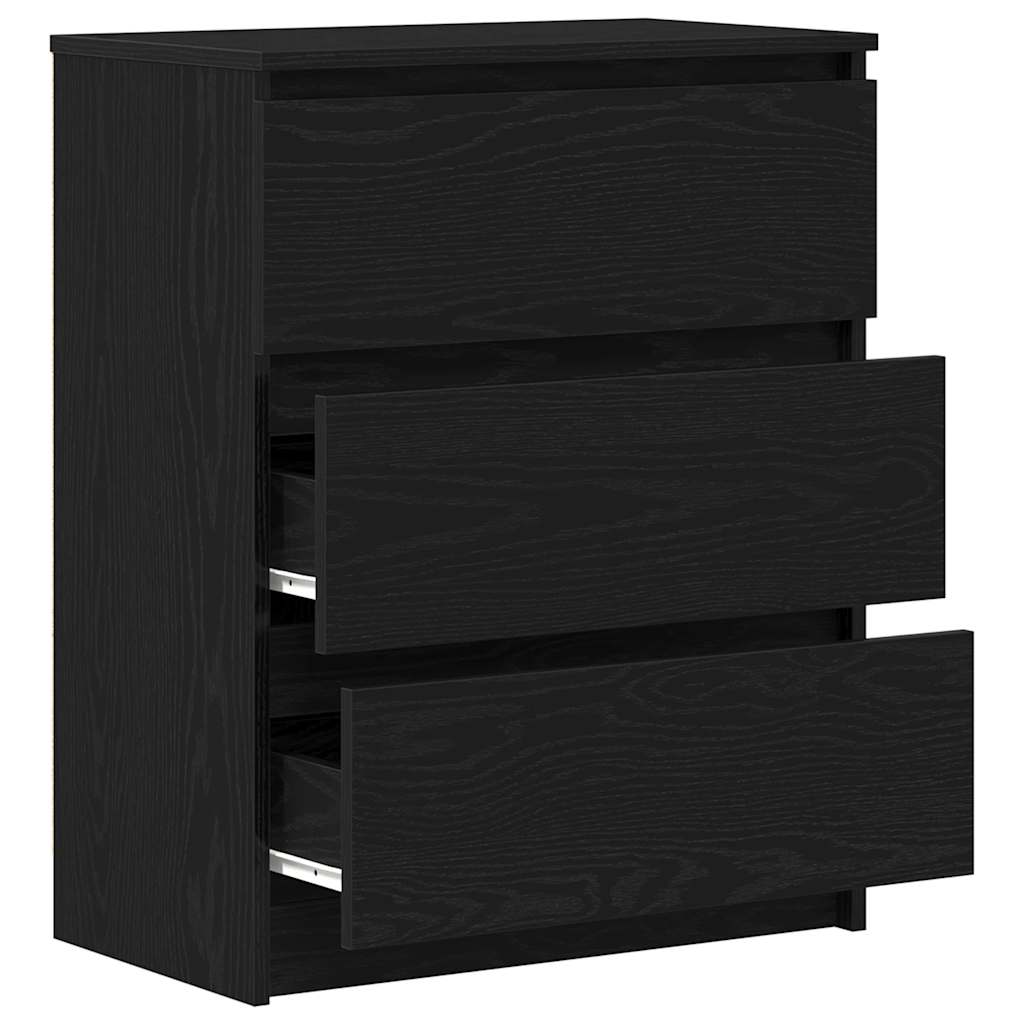 Sideboard in Black Oak Look 60 x 35 x 76 cm Engineered Wood