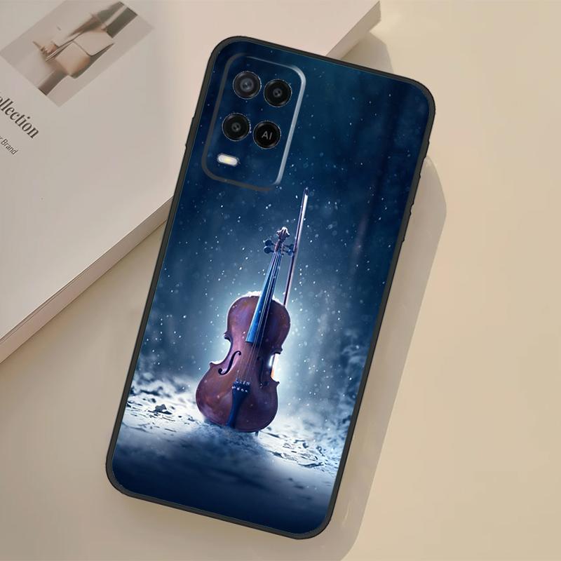 Чехол-книжка для скрипки и пианино для Oppo A5 Pro A15 A17 A57 A77 A18 A38 A58 A78 A98 A96 A76 A16 A94 A74 A54 A40 A60 A80