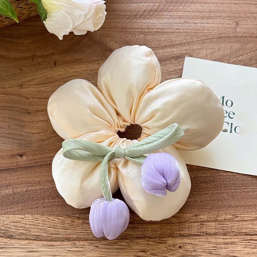 Elastic Flower Scrunchies Oversize Large Hair Scrunchies Trendy Exaggerated Hair Ring Daily