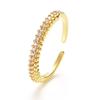 New Simple Row Ring Diamond Ring Women'S High-End Niche Design Opening Adjustable Index Finger Ring