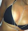 European and American Fashion Exaggerated Rhinestone Bikini Bra Body Chain Gothic Body Underwear Necklace