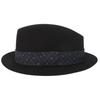 Used AUTHENTIC HERMES Felt Fedora Hat size 59 Black blue silk Leather