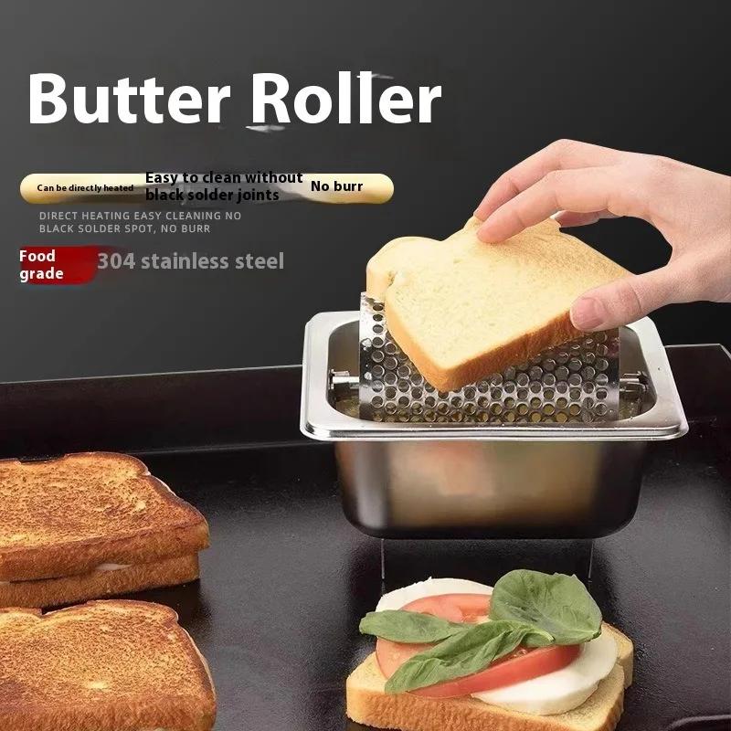 Колесо для масла для равномерного распределения расплавленного масла из нержавеющей стали, роликовый дозатор, кухонные гаджеты, инструмент для американского бургера, инструмент для выпечки и кондитерских изделий