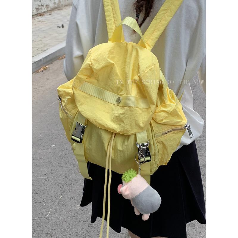 Casual Nylon Cloth Backpack Bag Women's 2025 New Fashion College Style Simple Backpack Large Capacity Student School Bag