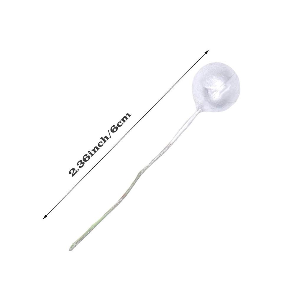 Искусственные ягоды падуба, 10 мм, искусственные ягоды для декора на проволоке, для украшения рождественской елки, цветочного венка, для поделок своими руками (Упаковка 50 штук, Серебристый)