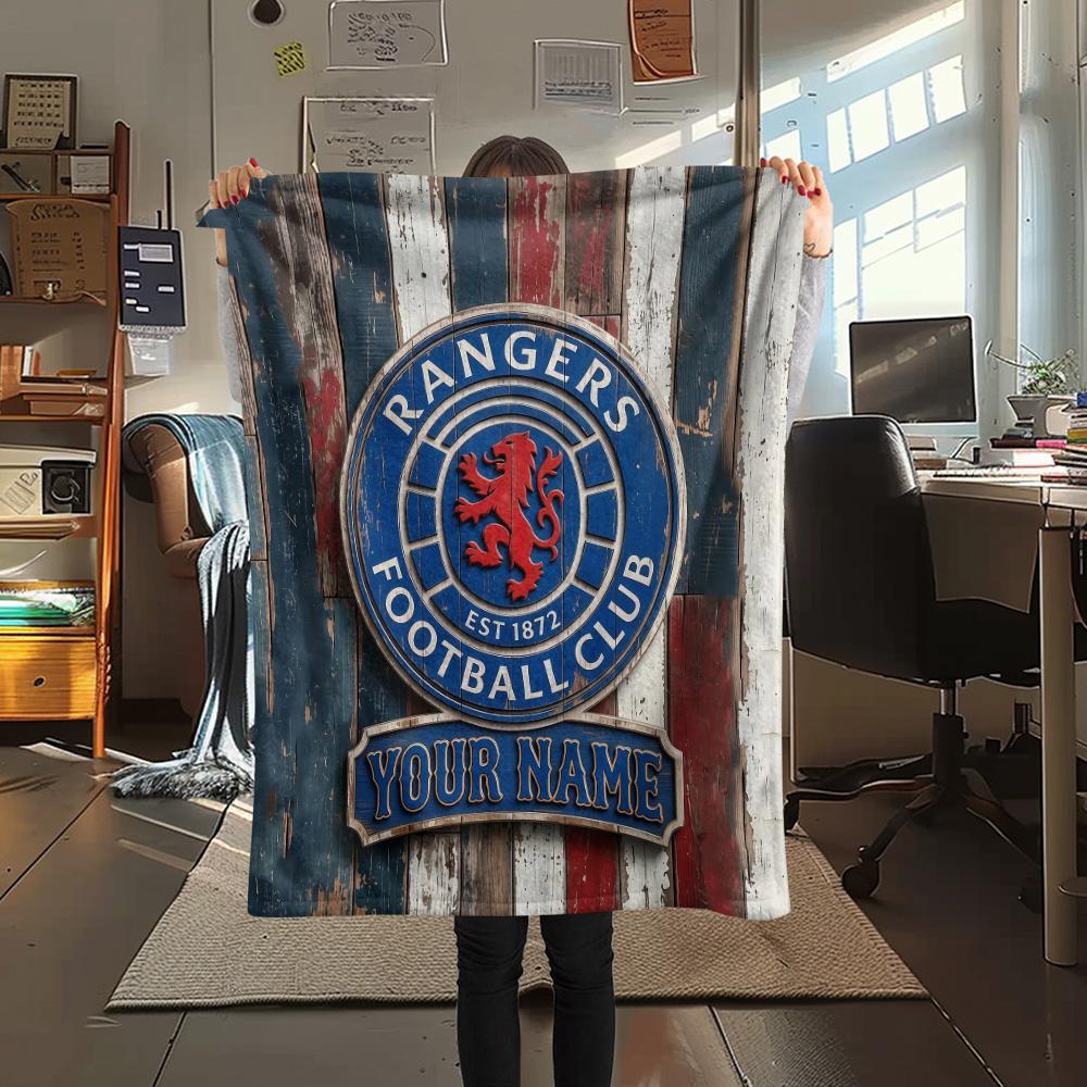 Custom Name Rangers Flannel Blanket, High quality Comfortable for All Seasons, Home Decor, Warmth and Comfort