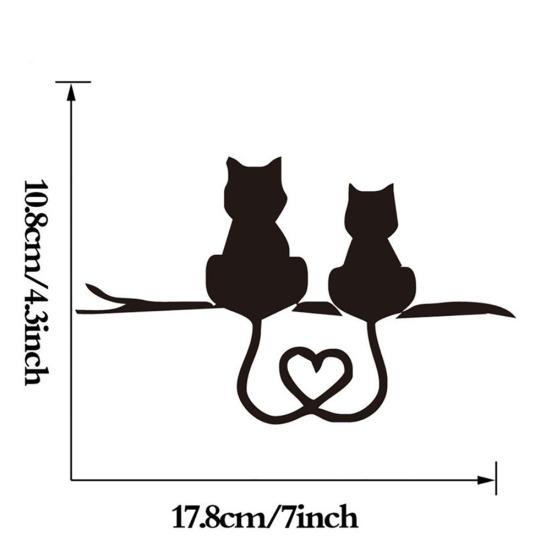 Милые кошки, автомобильный Стайлинг, кузов автомобиля, окна, светоотражающие наклейки, наклейка, декор