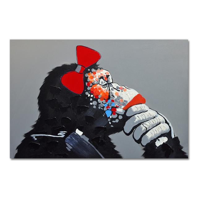 Обезьяна Наушники Музыка Мода Животное Весело Плакат Абстрактное Искусство