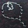 Black Onyx Necklace Beautiful Gemstone Jewelry 925 Sterling Silver Necklace Adjustable Chain Handmade Necklace Decent Jewelry Gifts for Wife