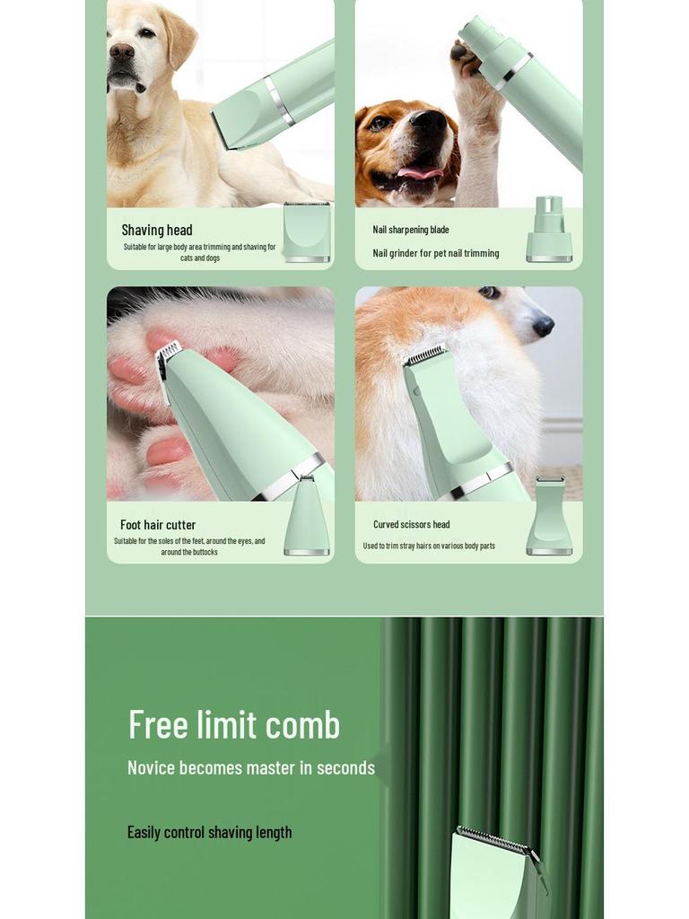 Перезаряжаемый электрический триммер для шерсти домашних животных для кошек