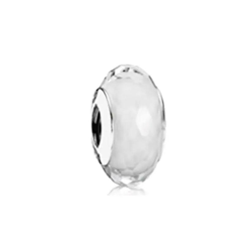 New S925 Sterling Silver Plated Pink Red Green Blue Murano Glass Bead Charm Fit Original Bracelet DIY Jewelry For Girl