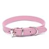 1PC Comfortable Puppy Cat Dog Pet Collar Faux Leather Adjustable Solid Buckle