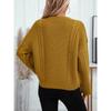 Autumn and Winter Women's Sweater Plus Size Casual Twist Knit Sweater Solid Colour Pullover Sweater