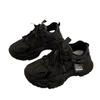 Popular platform dad shoes women's spring and autumn velvet ins tide 2024 new Hong Kong style versatile black casual sports shoes