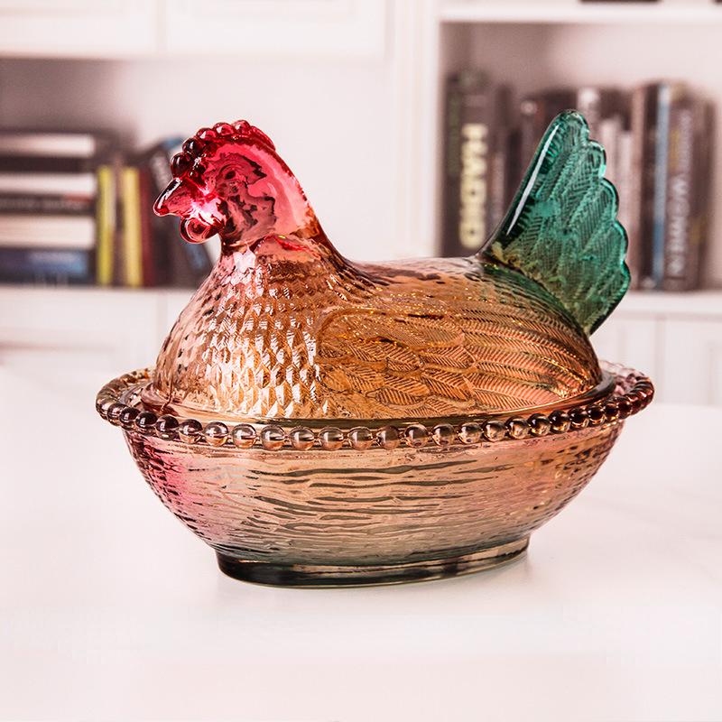 Фруктовая тарелка из хрустального стекла с крышкой, креативный прозрачный декор для дома, тарелки для хранения сухофруктов в гостиной, органайзер для конфет и закусок