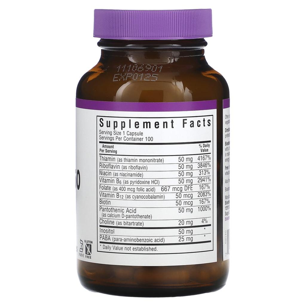 Bluebonnet Nutrition, B-Complex 50, 100 Veggie Capsules