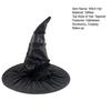 Halloween Witch Hat for Women Wide Brim Black Witch Hat Party Cosplay Accessories for Halloween Masquerade Carnivals