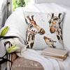 Giraffe Family Unit Square Pillowcase Polyester Linen Velvet Creative Zip Decorative Pillow Case Home Cushion Cover