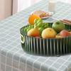 Transparent 360° Rotating Storage Tray Round Fruit Plate Desktop Small Items Jewelry Display Plate Turntable Organizer