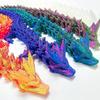 Напечатанный на 3D-принтере Дракон-самоцвет, светящийся в темноте, вращающиеся сочлененные драконы, хрустальные фигурки, игрушка-экшн, настольное украшение, подарки на день рождения