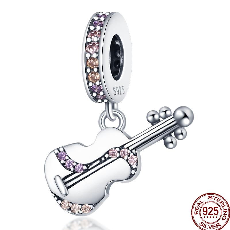 Music Series Copper Headphones Music Note Pendant Beads Suitable For 3Mm Original Bracelet Diy