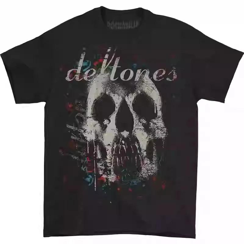2025 Deftones Хлопковая Футболка с Изображением Певца и Группы Мужская Женская Хип-Хоп Рок Футболка Модная Футболка с Коротким Рукавом Летние Оверсайз Футболки Топы
