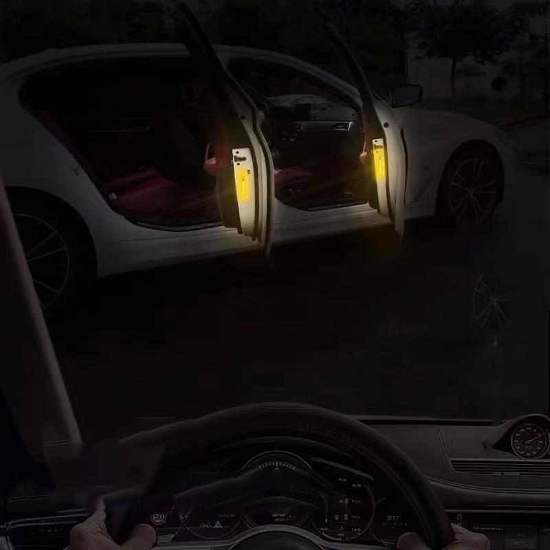 Stylish Renault Sport 4Pcs Car Reflective Sticker Night Safety Warning Highlight Shine Tape Anti-Wear Decal for Duster Megane 2 RR1