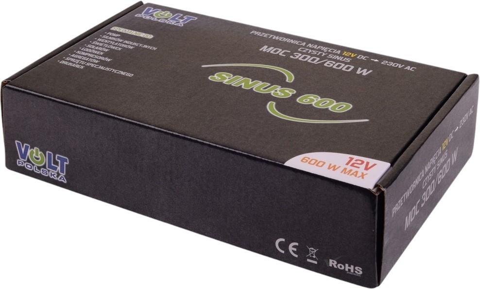 Voltage converter Volt Polska Sinus 600 12/230V 300/600W (3SIP060012)