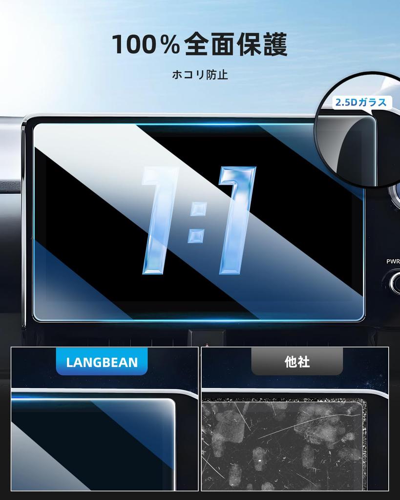 LANGBEAN Toyota Noah Voxy 90 Серия Пленка для монитора заднего сиденья Новая Закаленное стекло Твердость 9H Устойчивая к отпечаткам пальцев Ударопрочная Noah 90 Серия