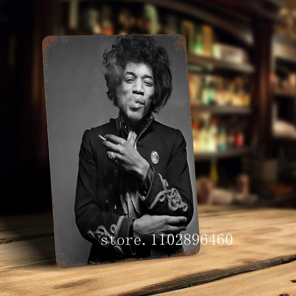 Джими Хендрикс Металлические таблички и знаки настенный декор Винтажные жестяные таблички Капитан Металлический постер Декор для бара паба клуба Настенное украшение