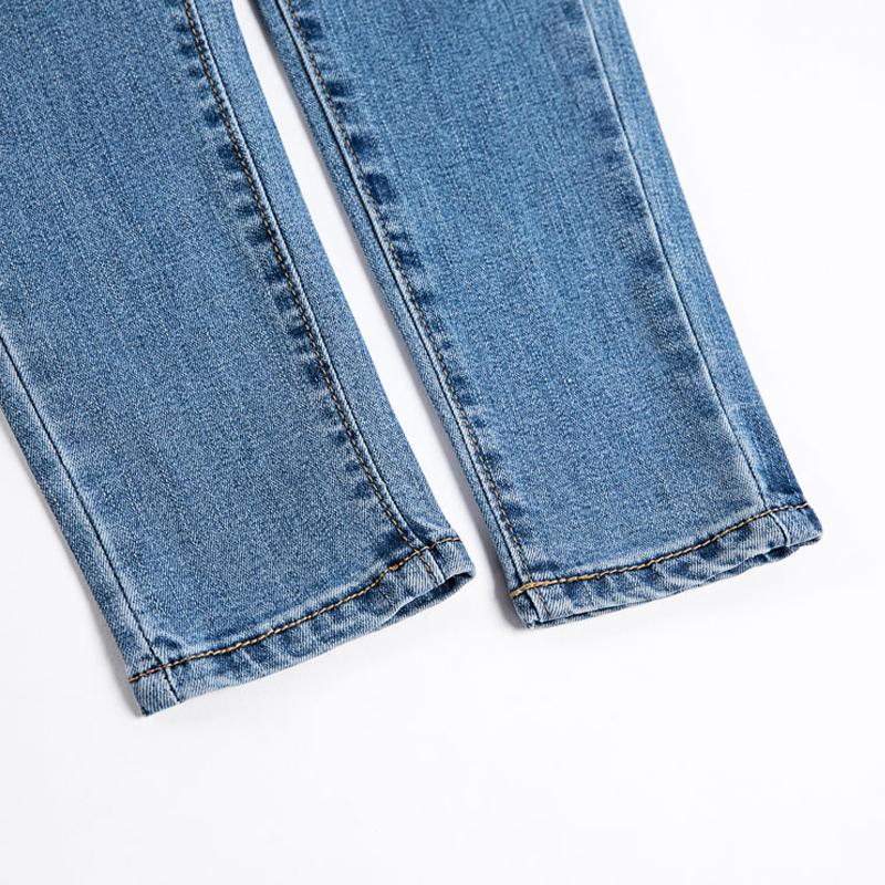 Новые корейские модные женские джинсы с высокой талией, эластичные обтягивающие тонкие повседневные простые джинсовые брюки-карандаш, женские весенне-осенние женские брюки, одежда 2951