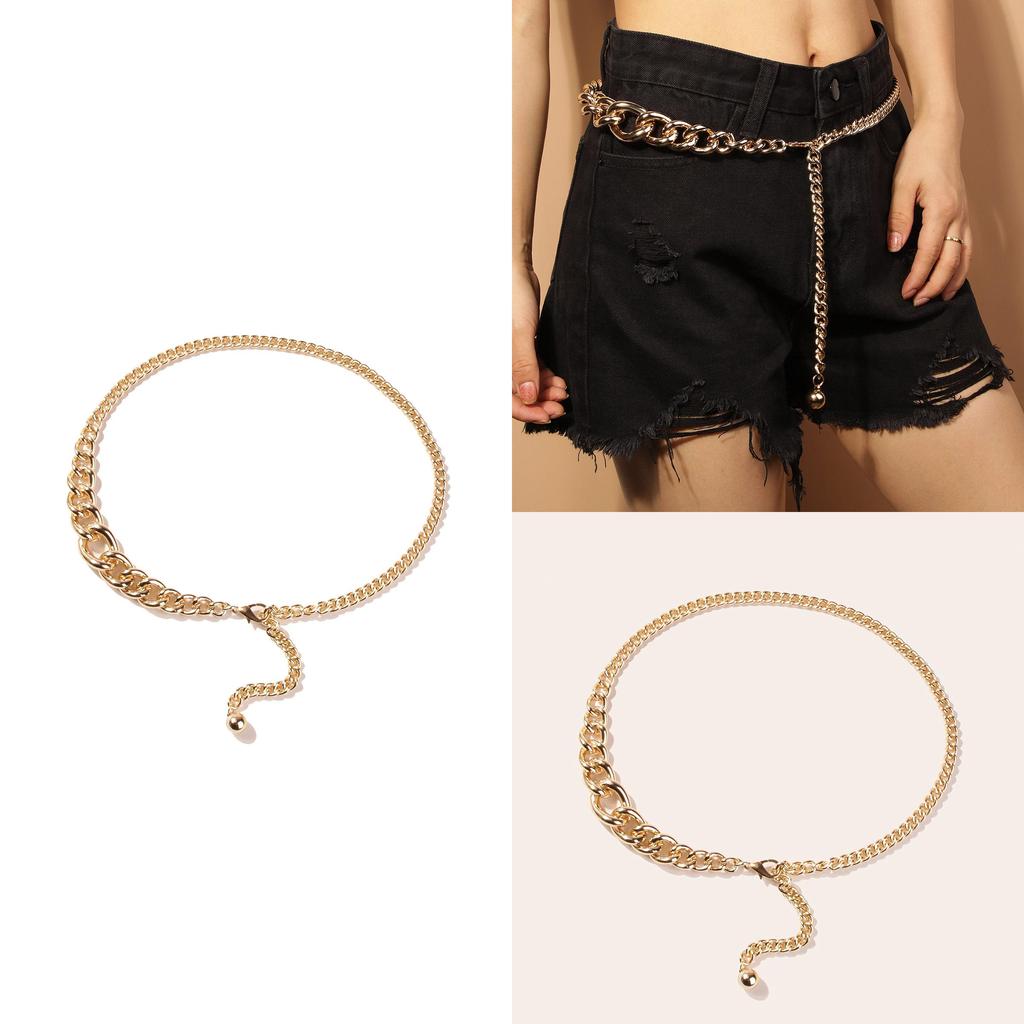Metal Waist Women Chain With Irregular Aluminum Chain For Summer Winter Wear