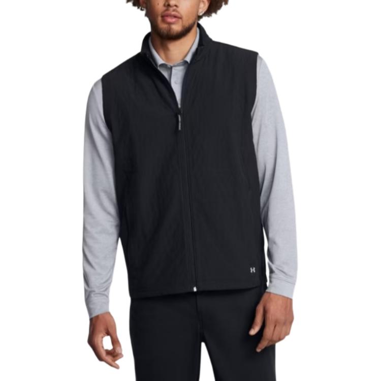Under Armour Drive Pro Storm легкий флисовый удобный жилет без рукавов мужской жилет черный 1387120-001
