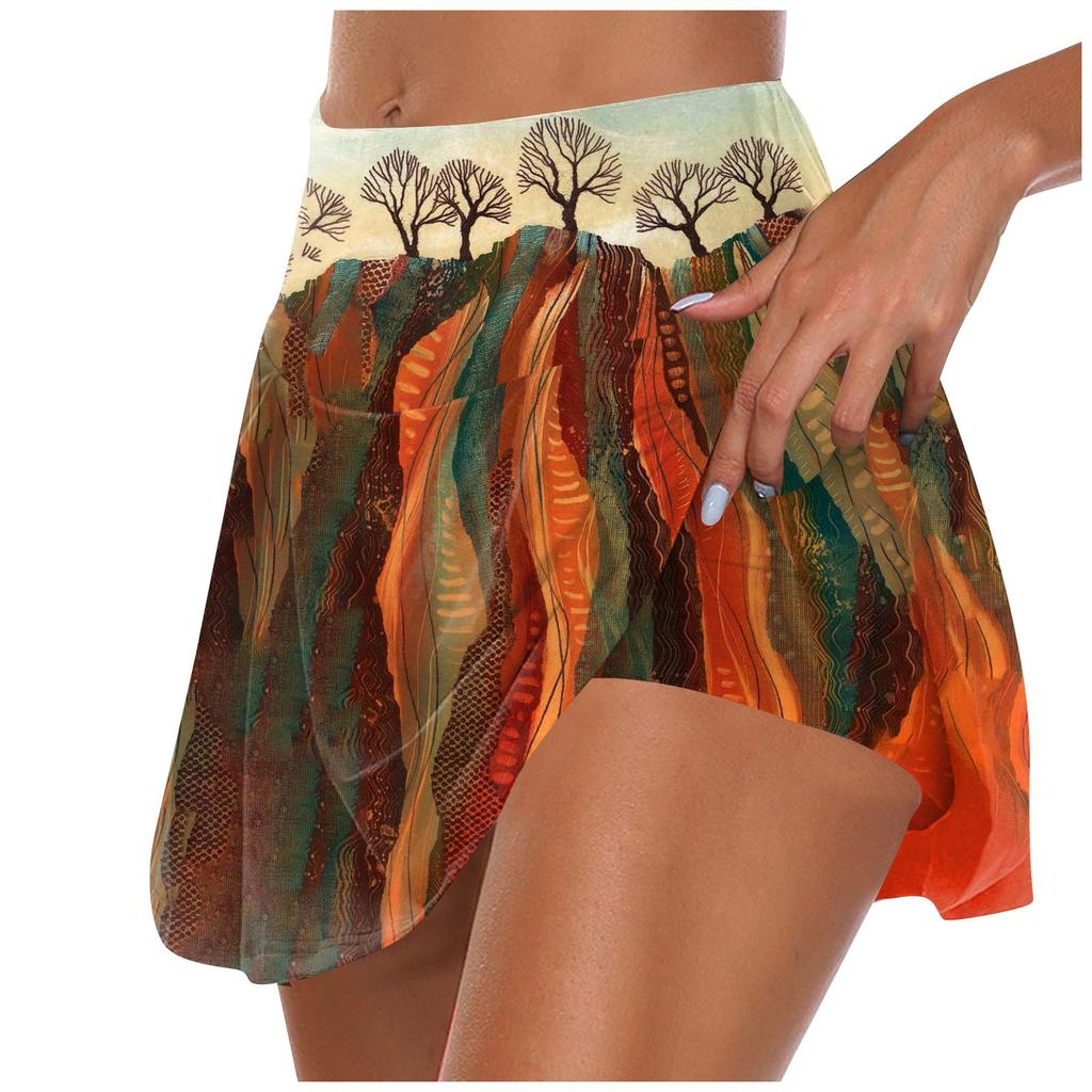 Женские спортивные эластичные плиссированные теннисные юбки для бега, йоги, внутренние шорты, эластичные спортивные шорты для гольфа