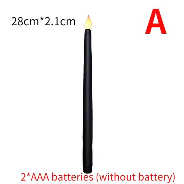 4/1 шт. длинная рождественская светодиодная свеча беспламенная остроконечная свеча на батарейках церковная мерцающая свеча украшение для дома